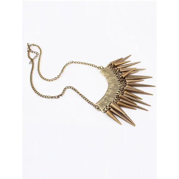 Bronze Rivet Statement Necklace NWT - Picture 3 of 3